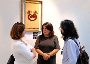 Şirin Karaman Cumhuriyet Üniversitesi’nde yeni dokuma sergisi açtı