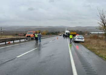 Sivas’ta bariyerlere çarpan tırın sürücüsü yaralandı