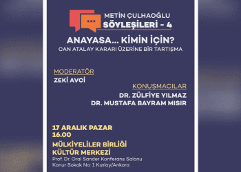 Metin Çulhaoğlu söyleşilerinin dördüncüsü 17 Aralık’ta düzenlenecek
