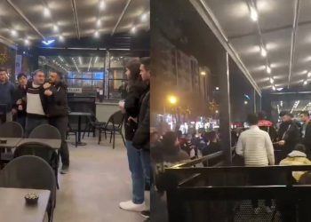 Starbucks’ta önce küfürler etti, sonra polise tokat attı